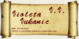 Violeta Vukanić vizit kartica